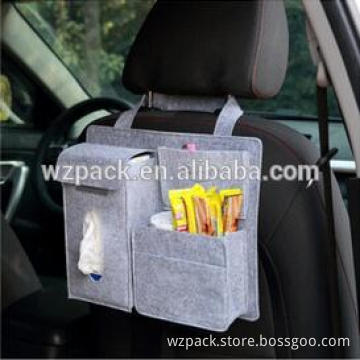 SS16 OED/ODM Car Accessory Back Seat Tidy Felt Organiser Auto Travel Storage Bag Holder
